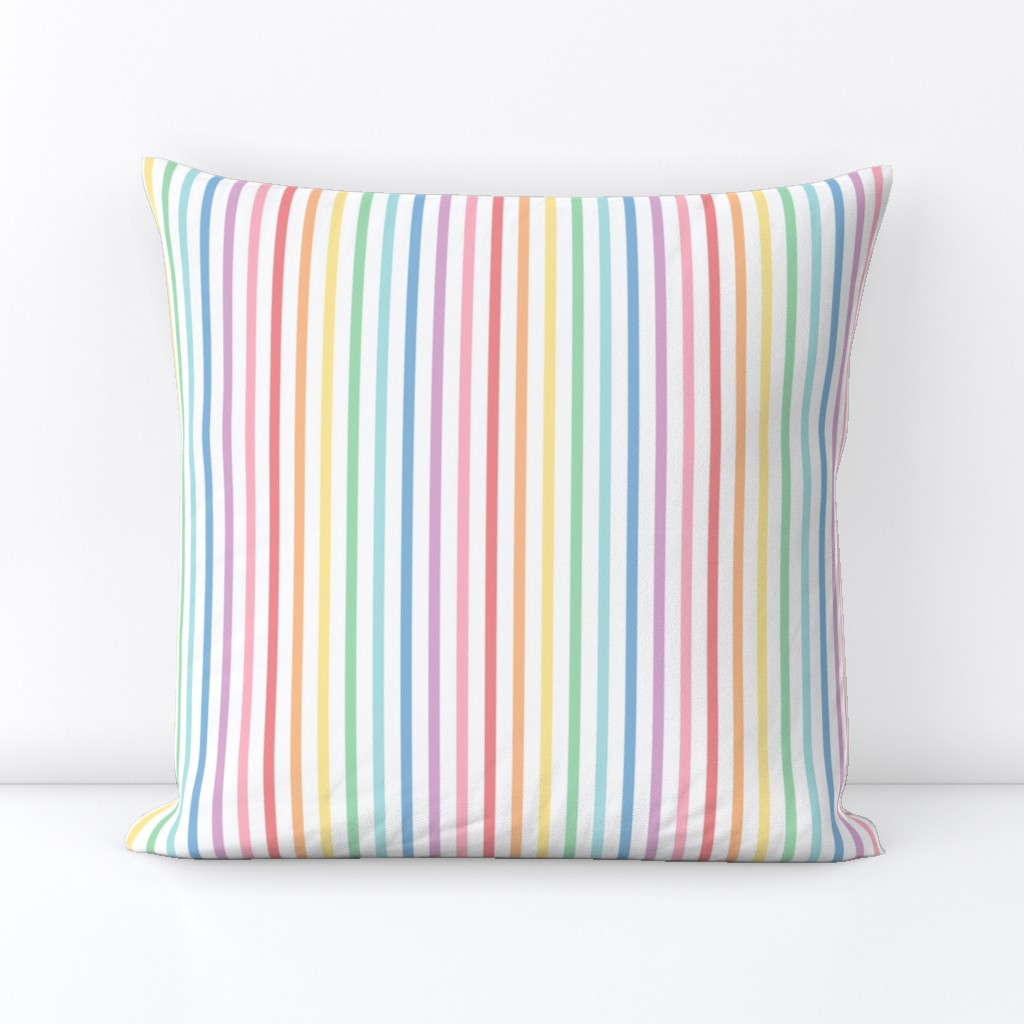 XL pastel rainbow fun stripes no1 vertical