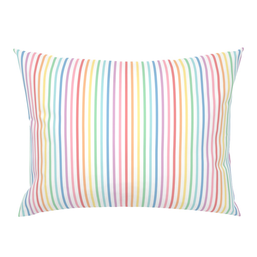 XL pastel rainbow fun stripes no1 vertical