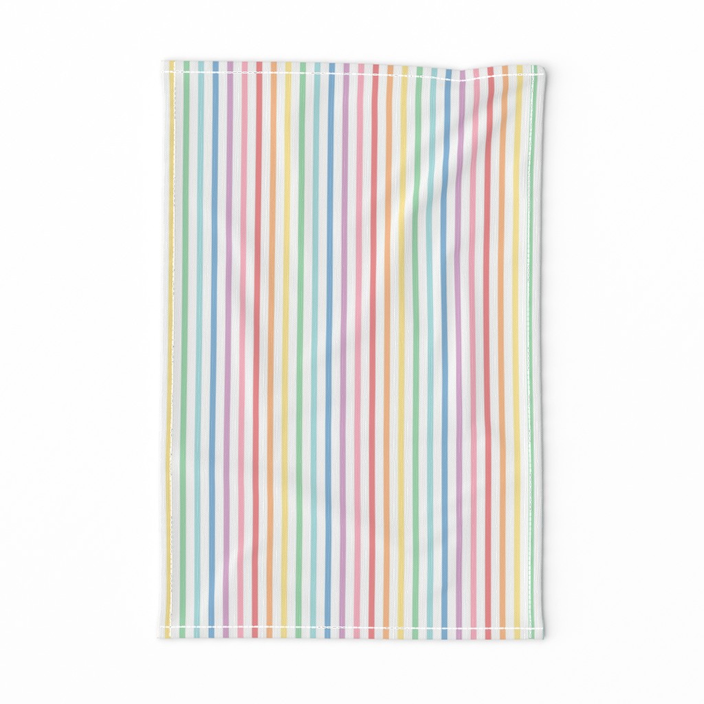 XL pastel rainbow fun stripes no1 vertical