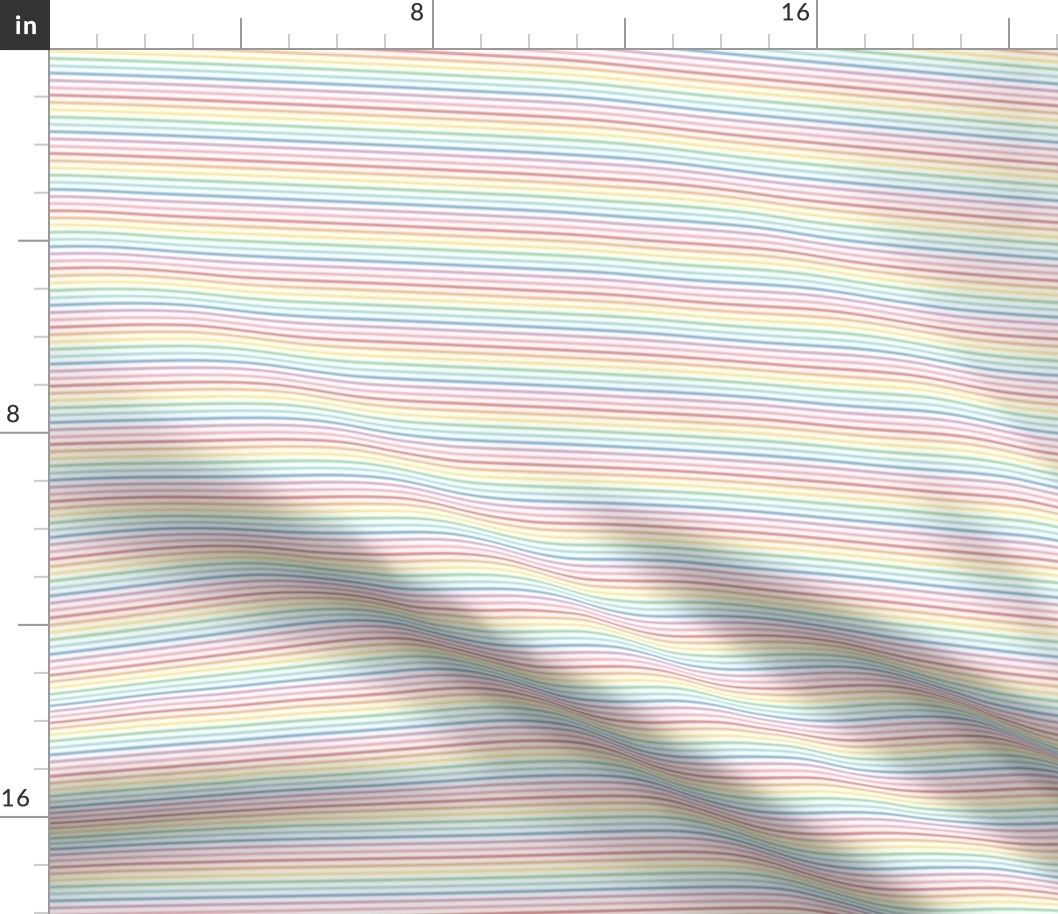 tiny pastel rainbow fun stripes no1 horizontal