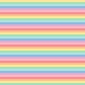 tiny pastel rainbow fun stripes no2 horizontal