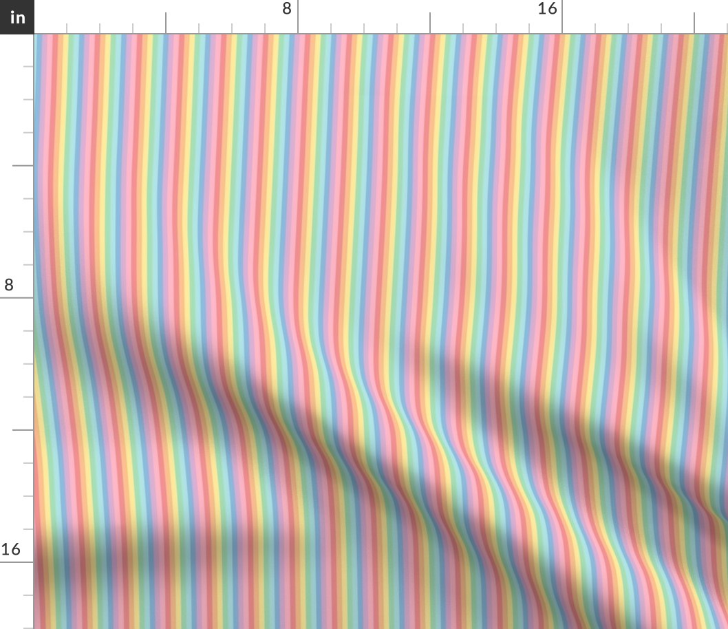 tiny pastel rainbow fun stripes no2 vertical