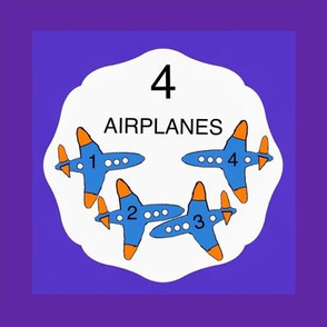 Baby Counting Book 4 Airplanes