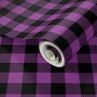 buffalo plaid grape purple 1"