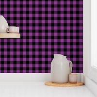 buffalo plaid grape purple 1"