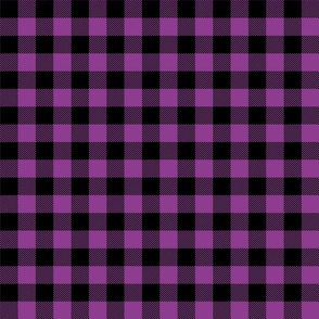 buffalo plaid grape purple 1"