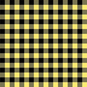 buffalo plaid lemon yellow 1"