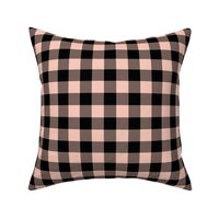 buffalo plaid blush pink 1"