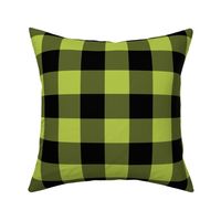 buffalo plaid lime green 2"