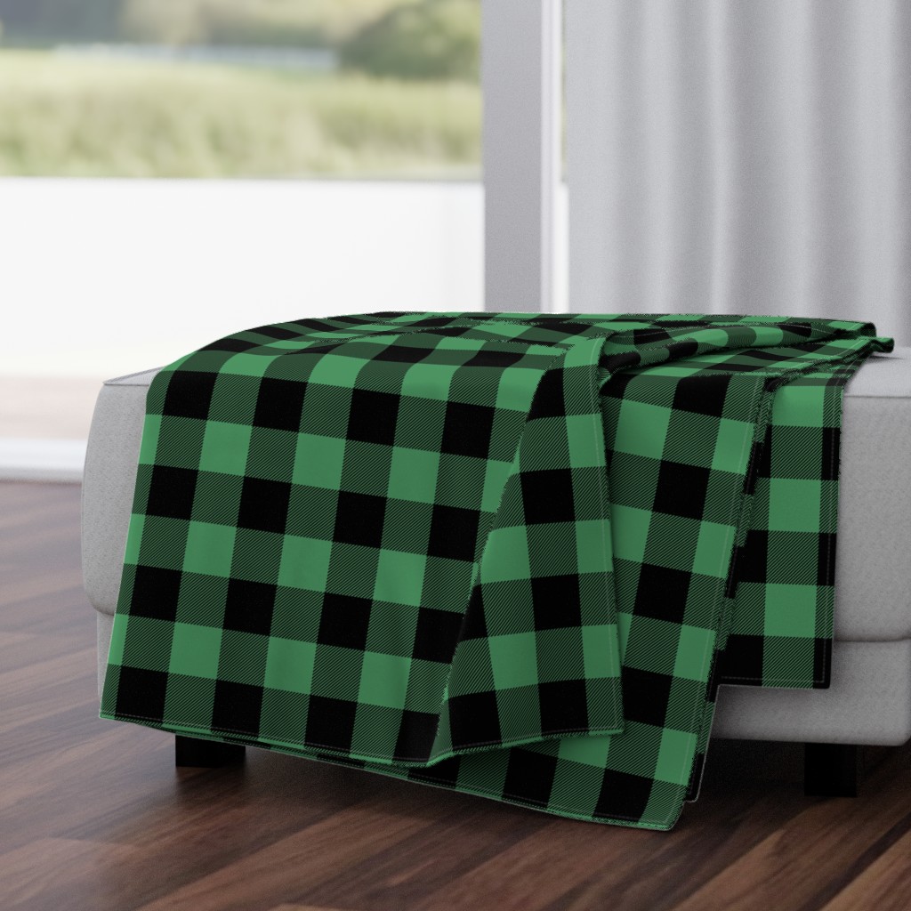 buffalo plaid kelly green 2"