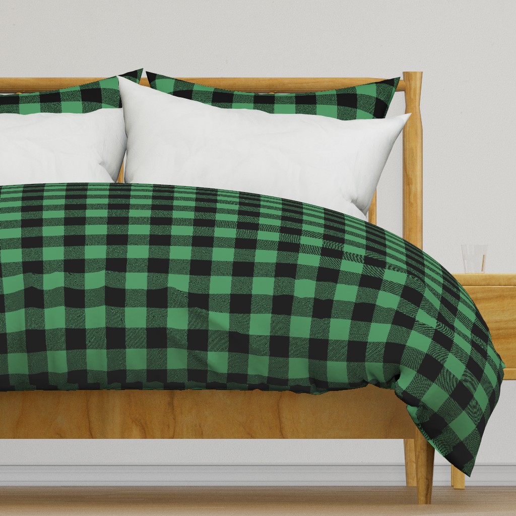 buffalo plaid kelly green 2"