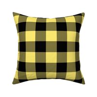 buffalo plaid lemon yellow 2"