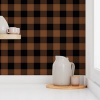 buffalo plaid chocolate brown 2"