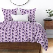 Stylized Flower Matching Blocks - 4in (purple)