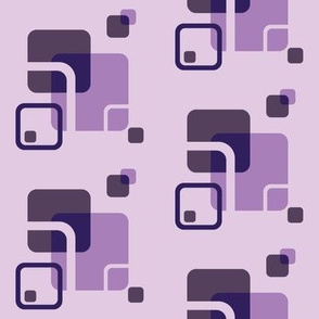 Stylized Flower Matching Blocks - 4in (purple)