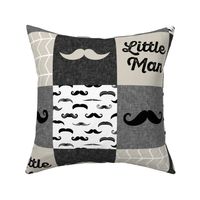 mustache wholecloth - little man beige