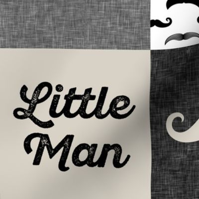 mustache wholecloth - little man beige