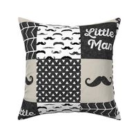 mustache wholecloth - little man beige