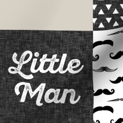 mustache wholecloth - little man beige