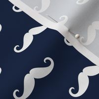 mustache on navy