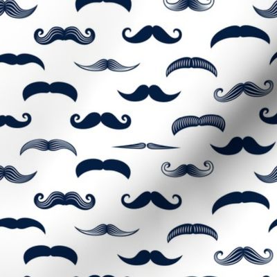 mustaches - navy