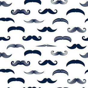 mustaches - navy