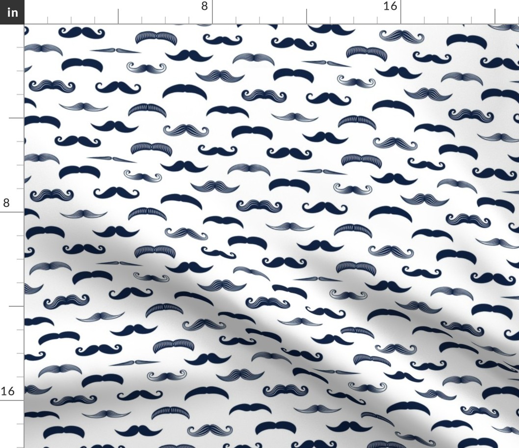 mustaches - navy