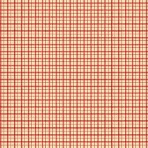 HH - Little Plaid Red on Cream