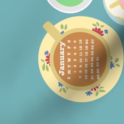 Cups! 2023 Calendar Tea Towel 
