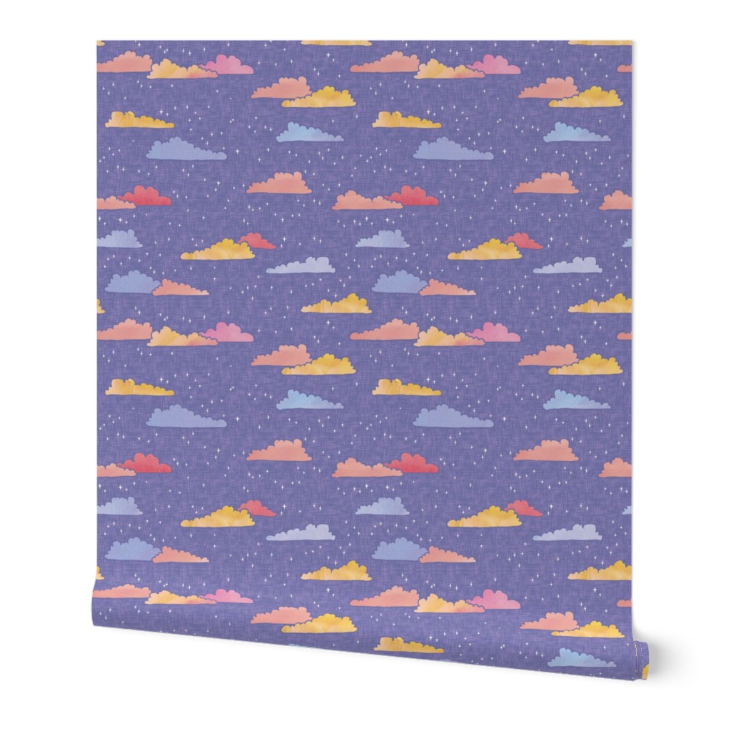 A Wish on Clouds and Stars - Lilac - Large Scale