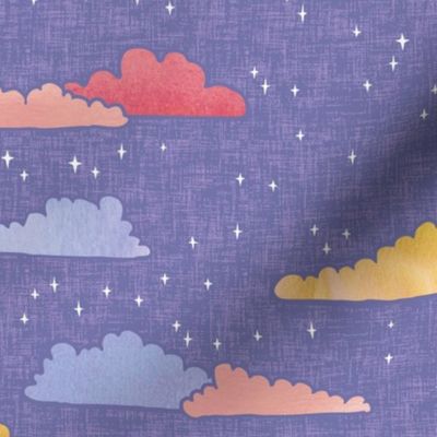 A Wish on Clouds and Stars - Lilac - Large Scale