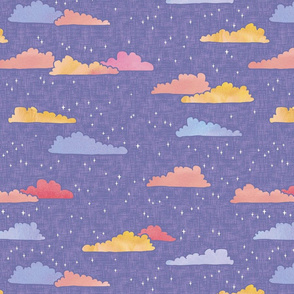 A Wish on Clouds and Stars - Lilac - Large Scale