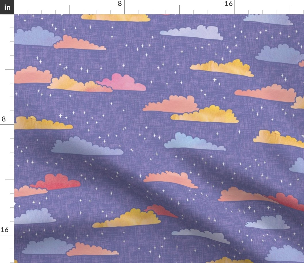 A Wish on Clouds and Stars - Lilac - Large Scale