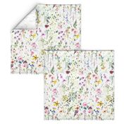 Eame's Wildflower Meadow - Watercolor Floral, Botanical, Easter, Spring