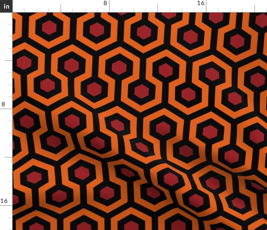 Overlook Hotel Carpet from The Shining: Orange/Red/Black (standard version)