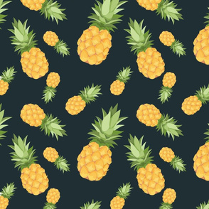 Pineapple pattern  - Dark background