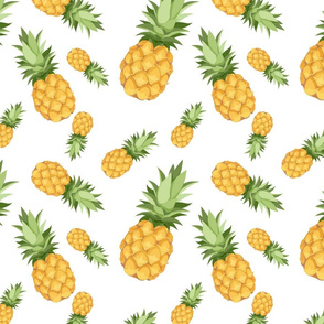Pineapple pattern - white background