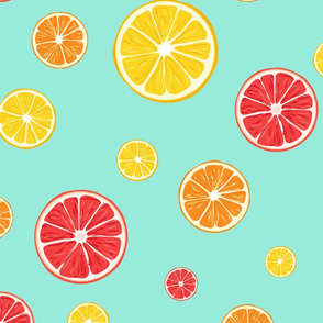 Citrus fruits pattern