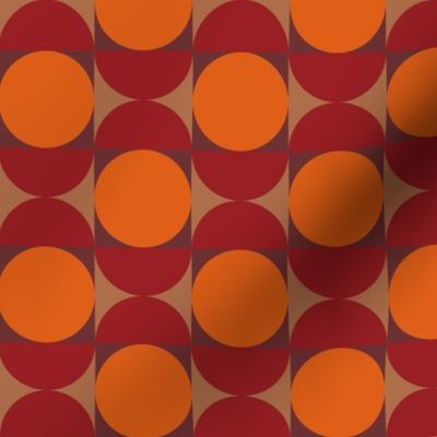 Geometric Pattern: Circle: Red/Orange
