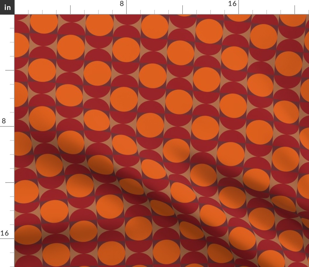 Geometric Pattern: Circle: Red/Orange