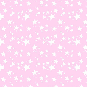 Scattered Doodle Stars on Pink