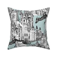 Dragon Kingdom Winter Toile Blue large