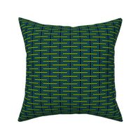Geometric Pattern: Offset Brick: Blue/Green