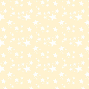 Scattered Doodle Stars on Cream