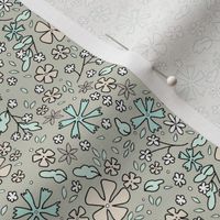 Tiny Floral - Teal // by Sweet Melody Designs