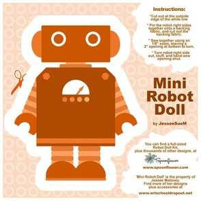 Mini Robot Doll - Orange