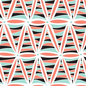 Bliss Triangles (Coral and Mint)