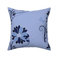 Stylized Flower - 12in (blue)