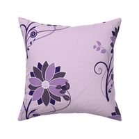 Stylized Flower - 12in (purple)