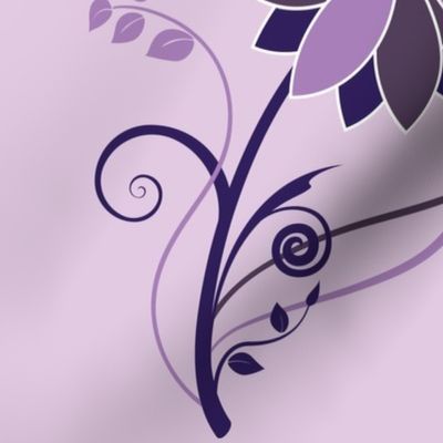Stylized Flower - 12in (purple)